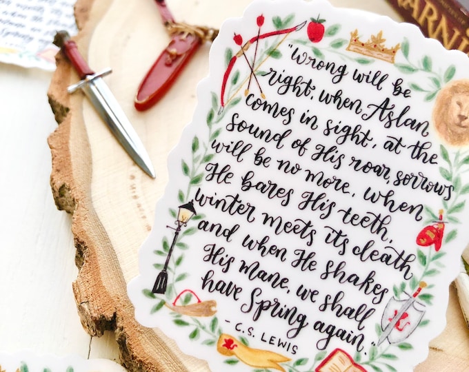 Magical Poem quote sticker/ vinyl watercolor literary sticker