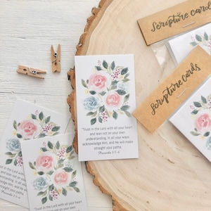 Bible verse cards with florals