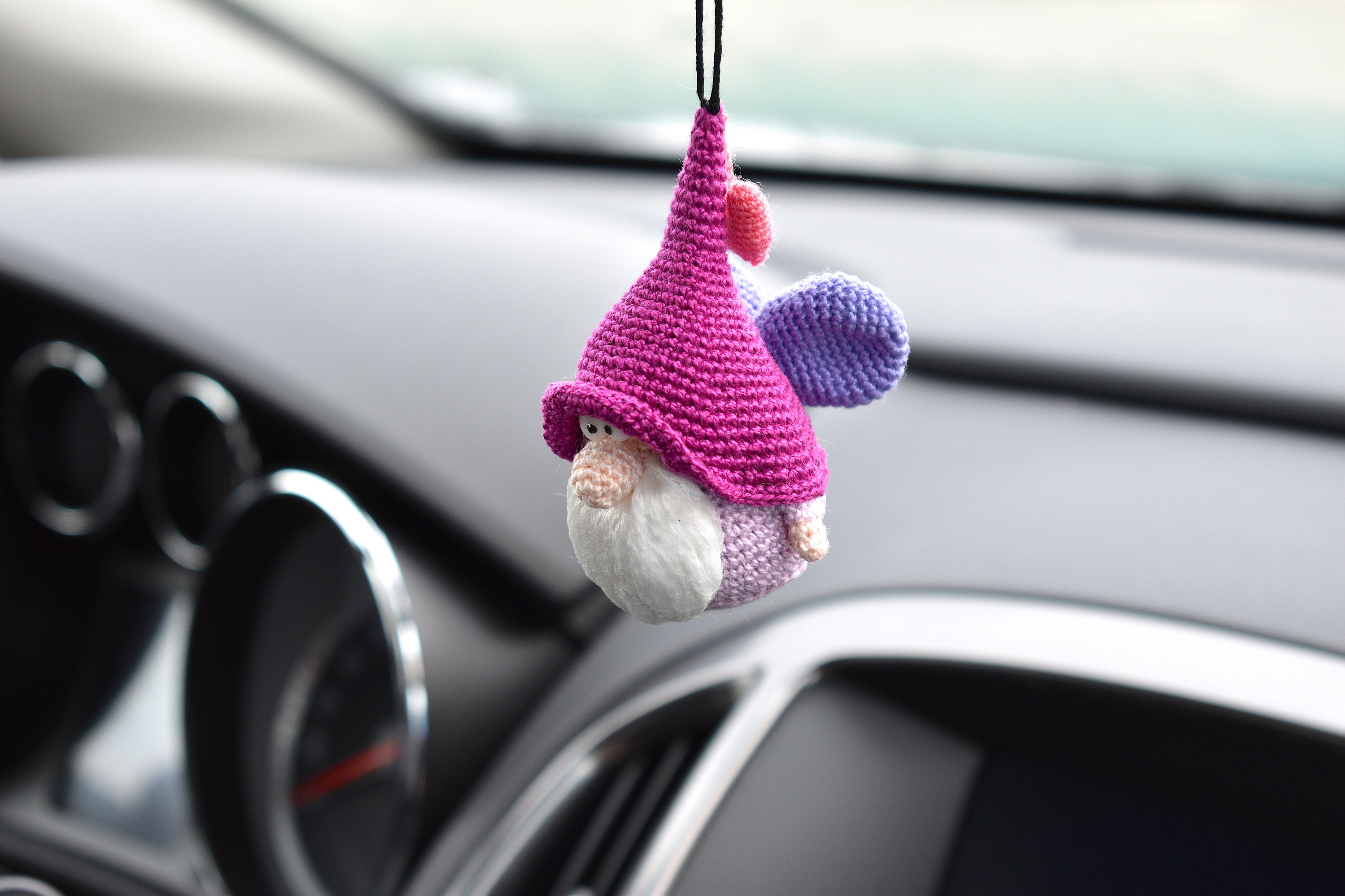 Car Hanging Accessories Gnome Butterfly Charm Etsy