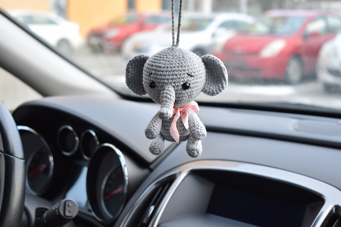 ELEPHANT Car Accessories Rearview Mirror Charm Hanging Etsy