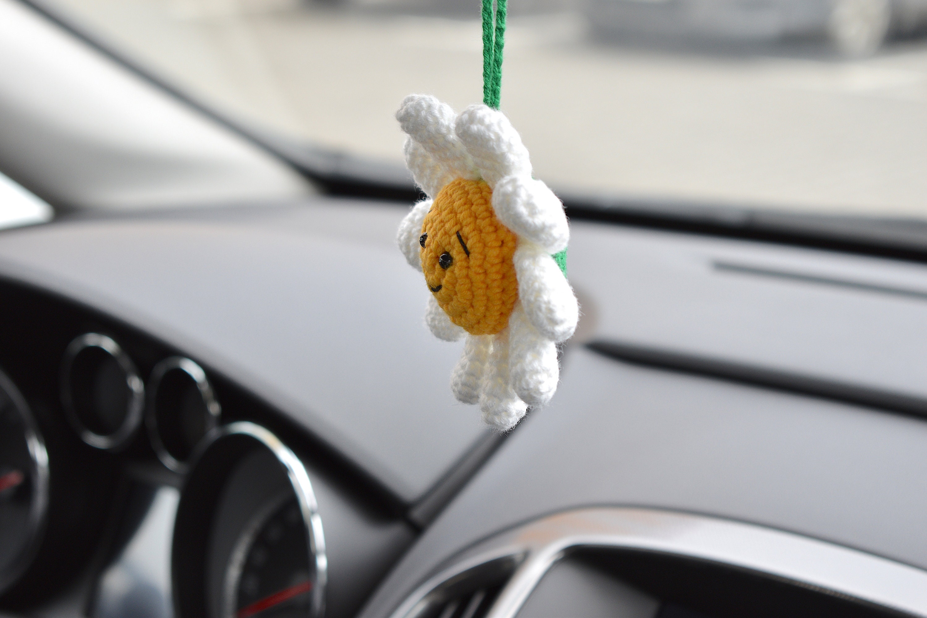 DAISY Flower Rear View Mirror Accessories Car Hanging Charm Etsy