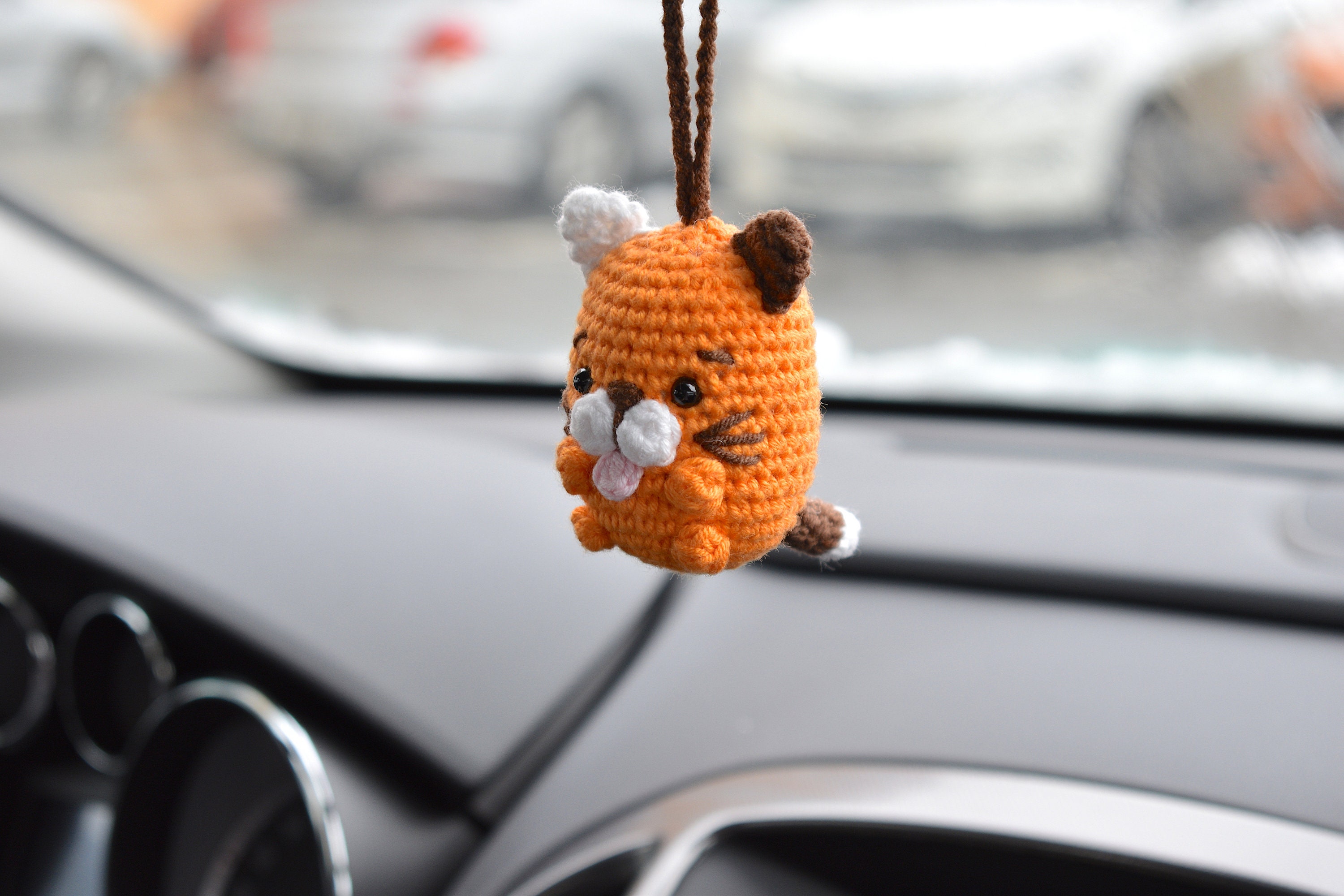 CAT Car Accessories Rear View Mirror Charm Cute Car Decor Etsy