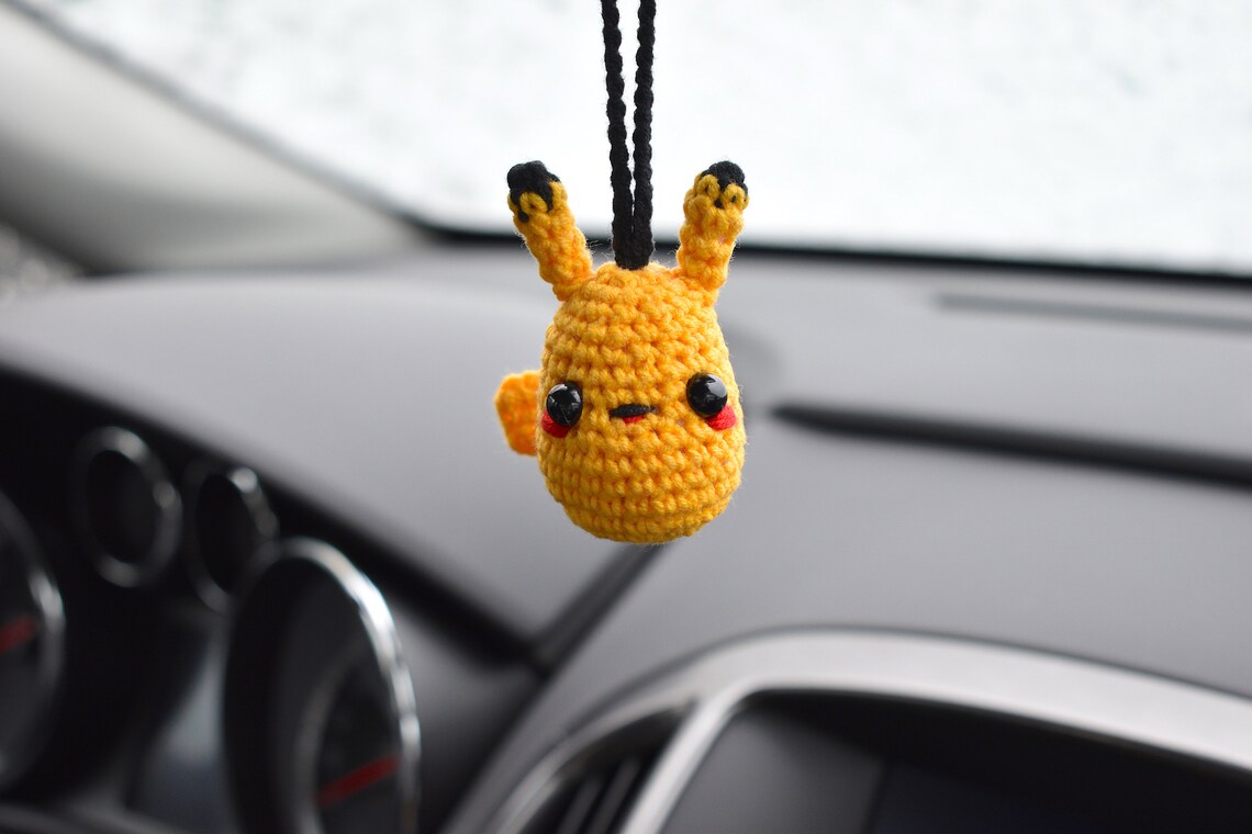 POKEMON PIKACHU Car Accessories Rear View Mirror Car Charm Etsy