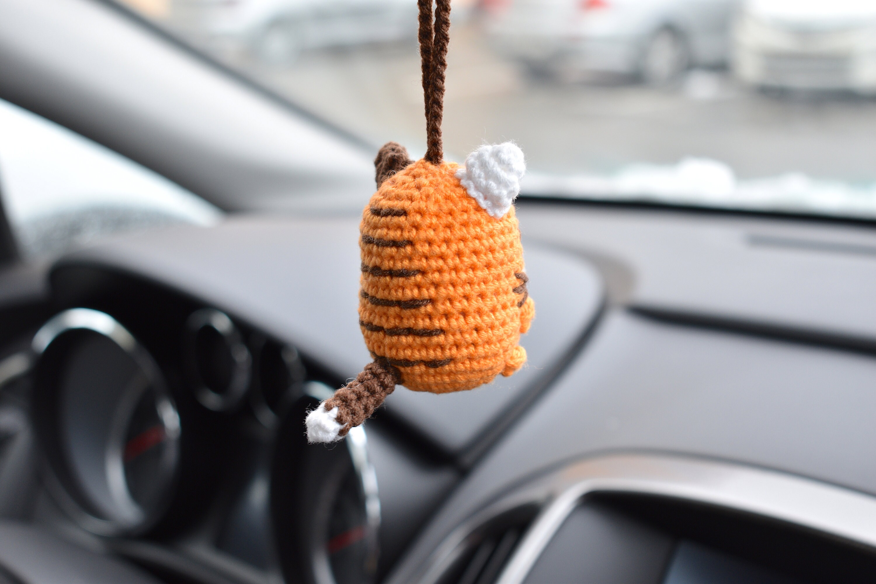 CAT Car Accessories Rear View Mirror Charm Cute Car Decor Etsy