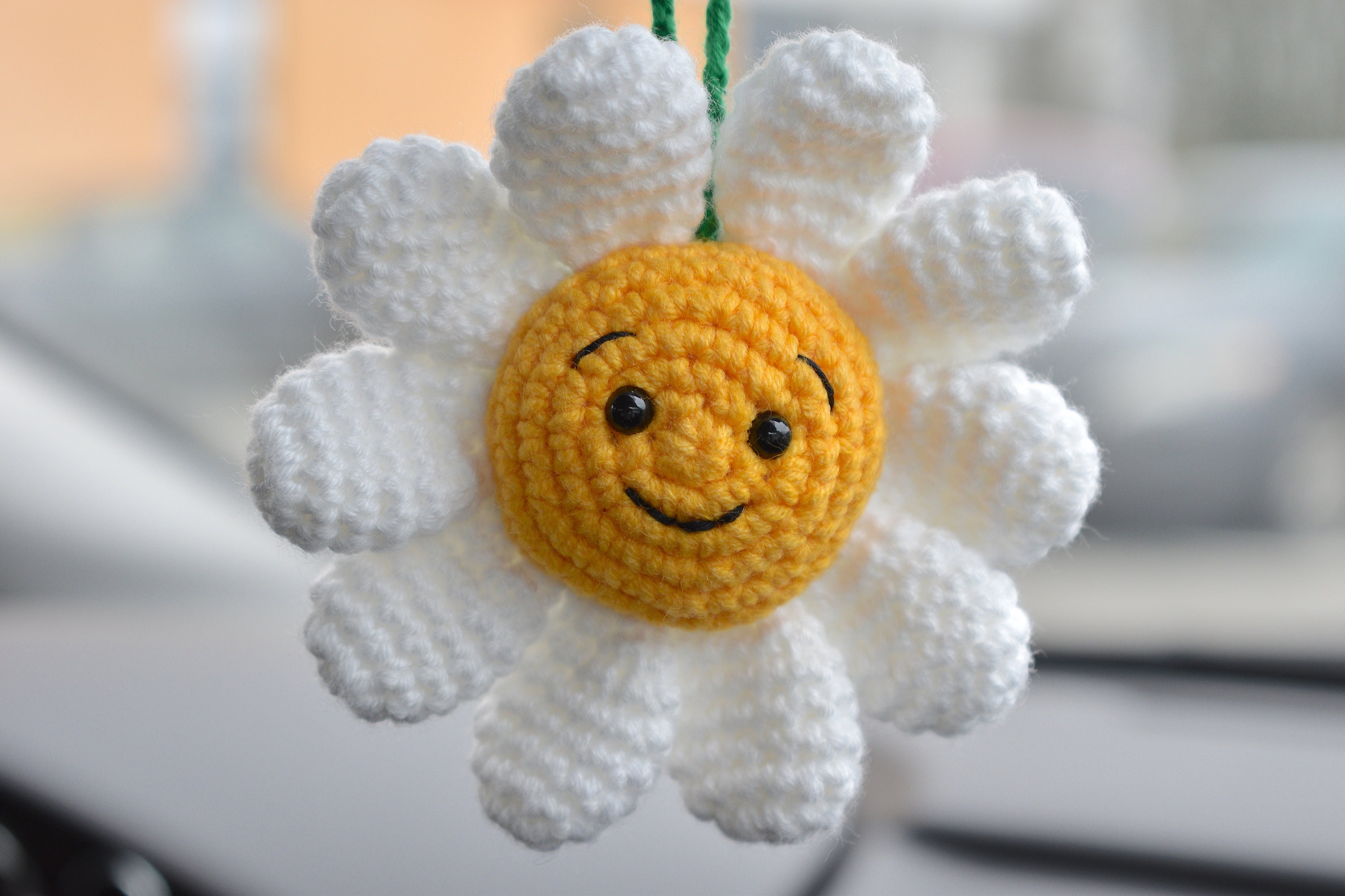 DAISY Flower Rear View Mirror Accessories Car Hanging Charm Etsy
