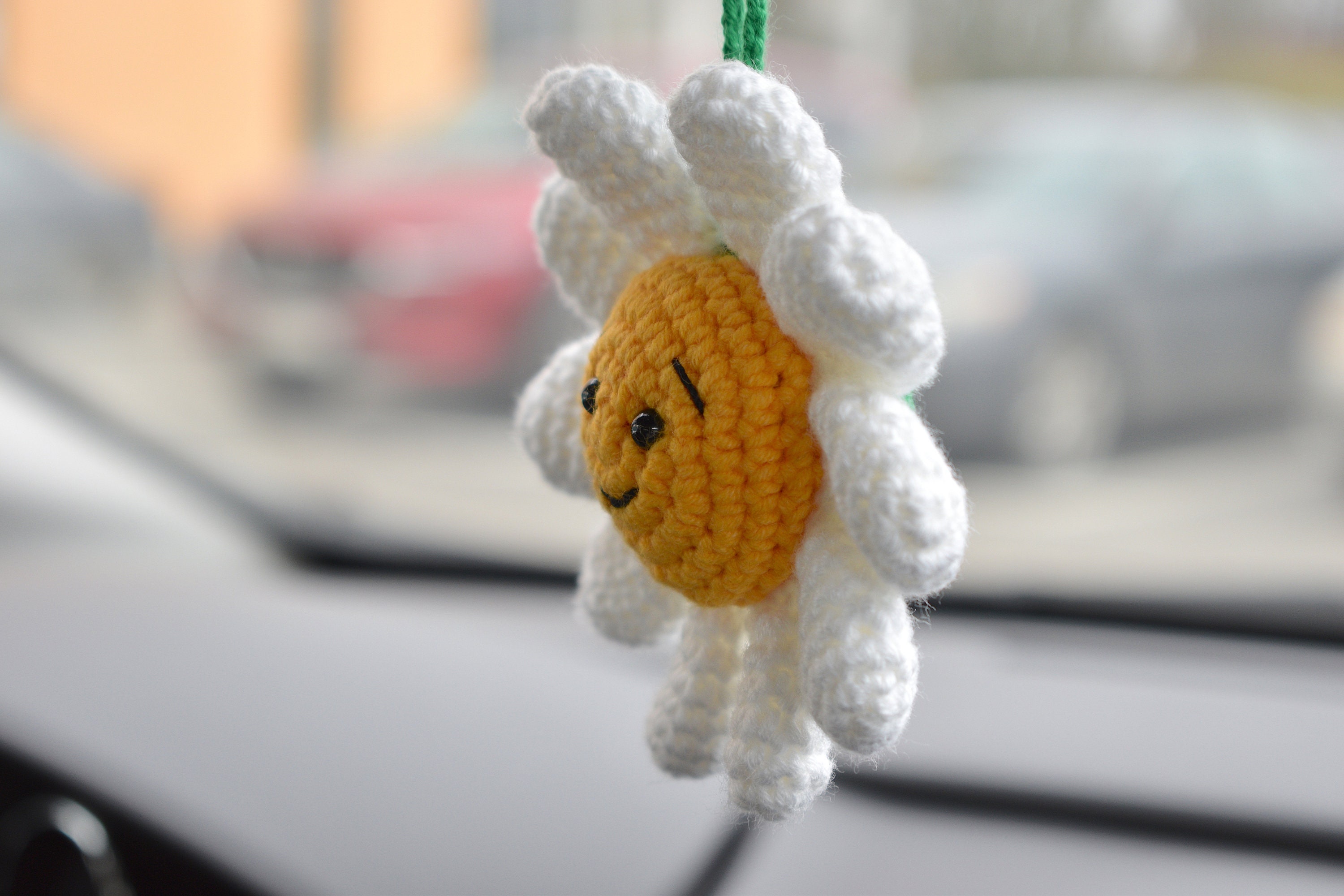 DAISY Flower Rear View Mirror Accessories Car Hanging Charm Etsy