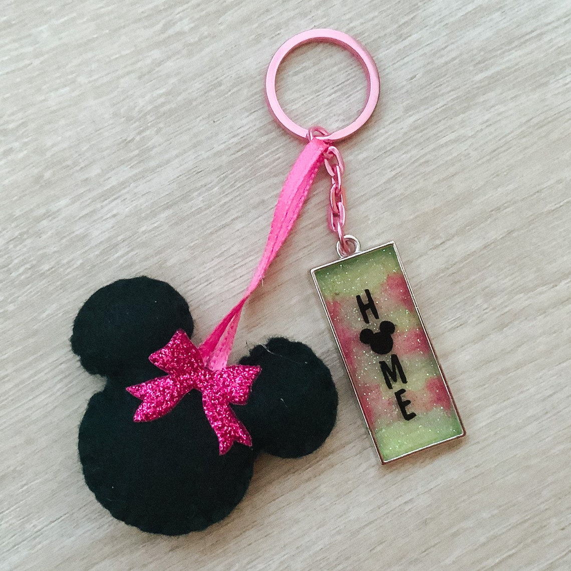 Handmade Disney Keyring Minnie Keychain or Bag Charm Felt & Etsy