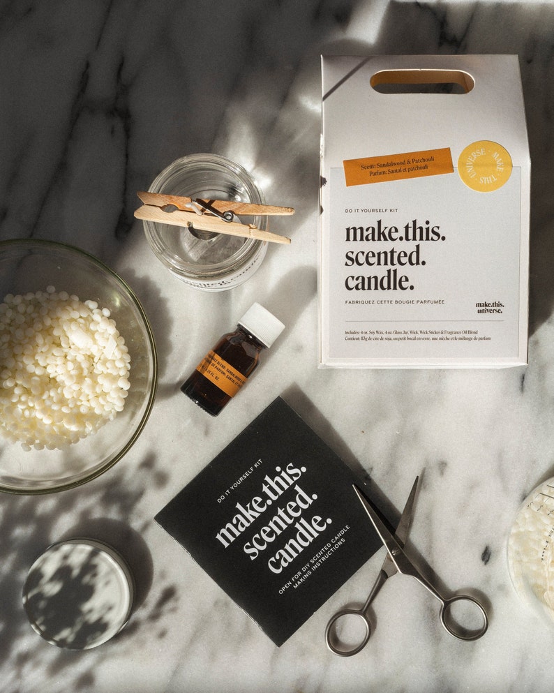 DIY Kit Candle Making Kit Scented Soy Wax Candle Choose Etsy