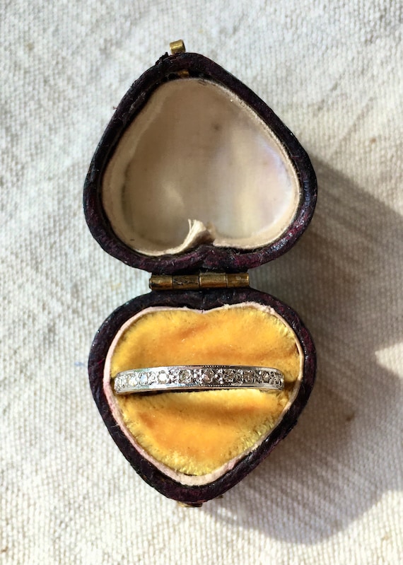 Diamond Full Eternity Ring Antique Art Deco 18k Wh