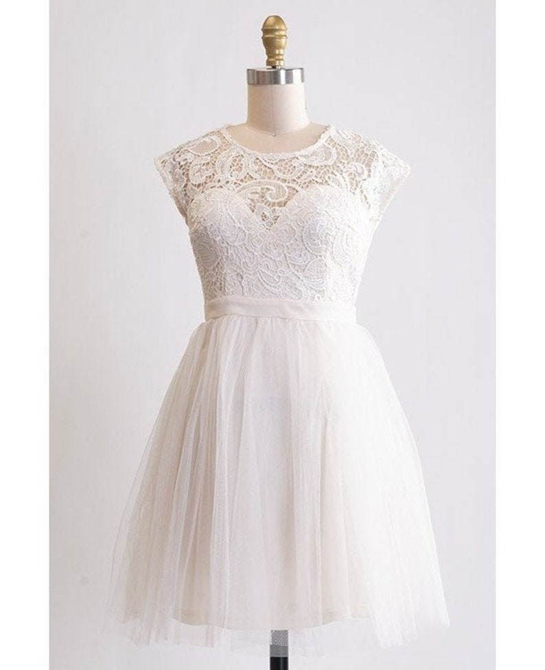 fit and flare white lace dress