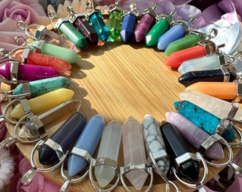 Choose a color crystal! Feel the rainbow! Choose ur favorite pendant and hemp braided necklace! Hand tie! Made in Los Angeles!