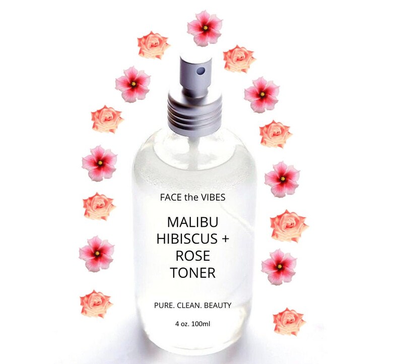 Hibiscus & Rose flower powered toner. Face mist. Made with ...