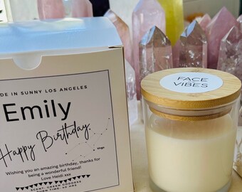 Best Friend Candle Gift. Personalized Candle. Best Friend Gift. Star Sign Birthday Gift. Vegan gift!Organic Soy wax.Handmade in Los Angeles.