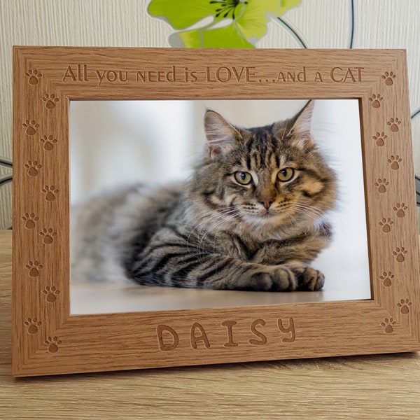 Cat Memory Photo Frame Cat Photo Frame - Etsy UK