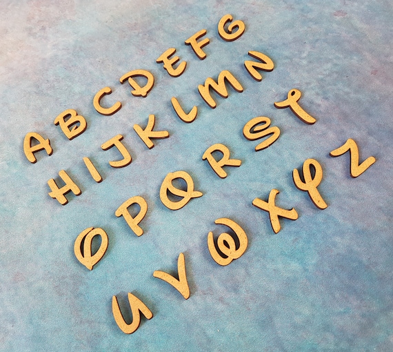 DISNEY FONT WOODEN MDF LETTERS & NUMBERS IN VARIOUS SIZES TO CHOSE FROM 