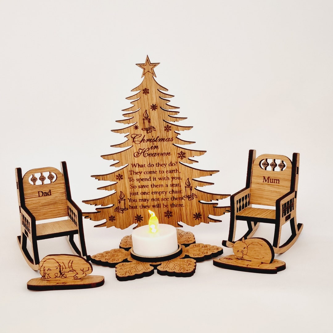 Christmas in Heaven Memorial Christmas Tealight Holder Tree
