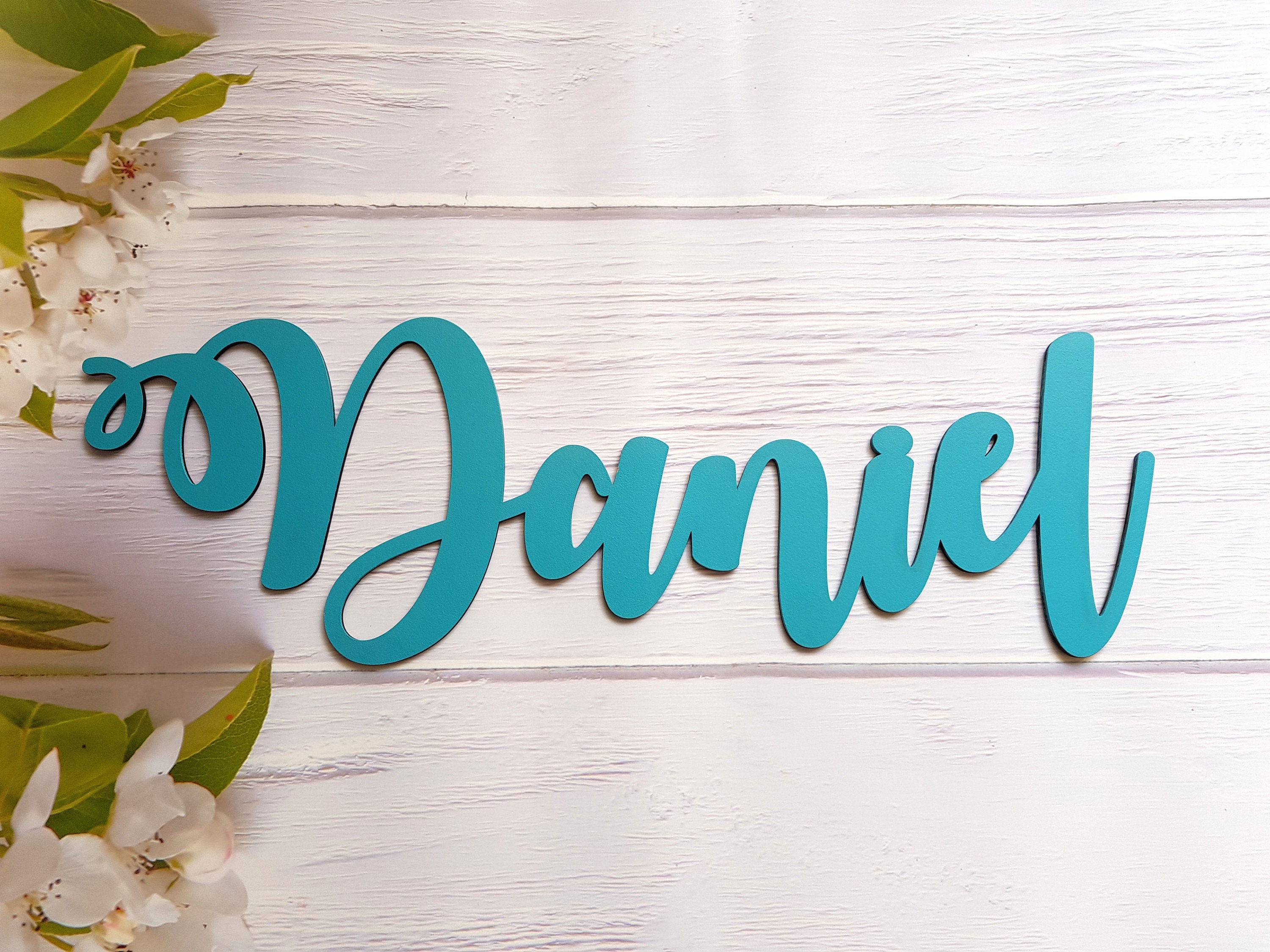 Wooden Name Sign Wall Plaque Personalised Gift Home Room Decor Any Co…