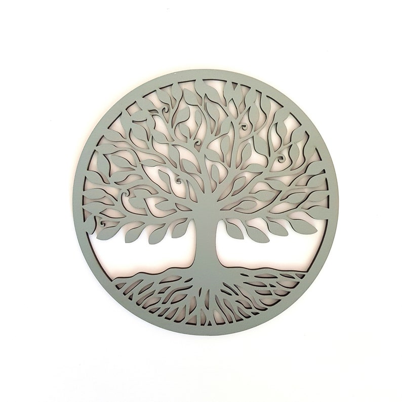 Wooden Tree Wall Art Plaque Any Colour Home Decor Accessory Etsy