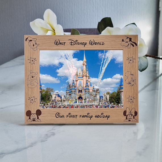 Walt Disney World Personalised Engraved Wooden Photo Frame
