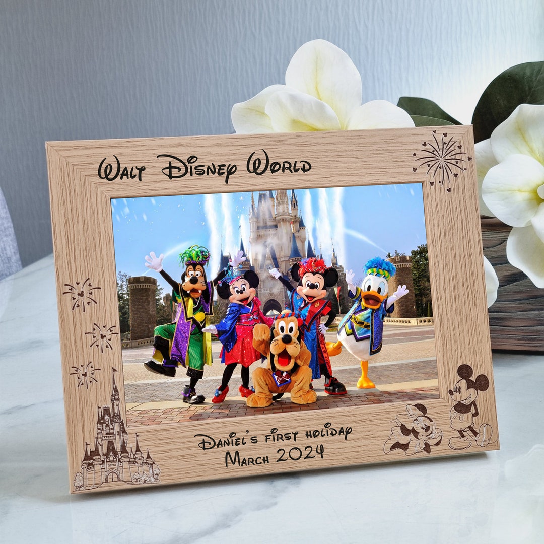 Walt Disney World Personalised Engraved Wooden Photo Frame N1