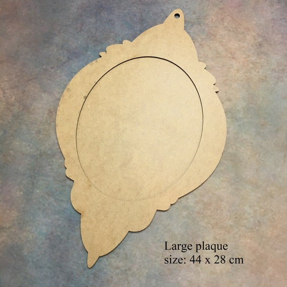 Large Wall Plaque Blank MDF Shapes for Painting Decoupage Crafts Hanging Vintage Ornament
