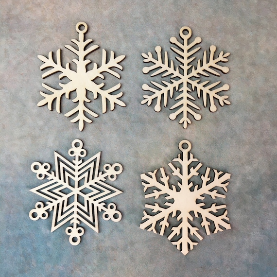 laser cut wooden snowflakes shapes xmas tree decoration Embellishments mdf Craft