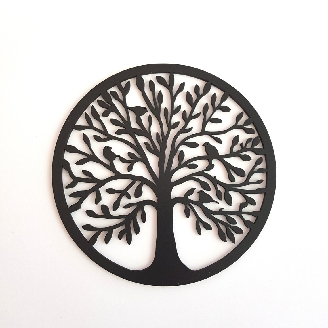 Wooden Tree Wall Art Plaque Any Colour Home Decor Accessory Etsy