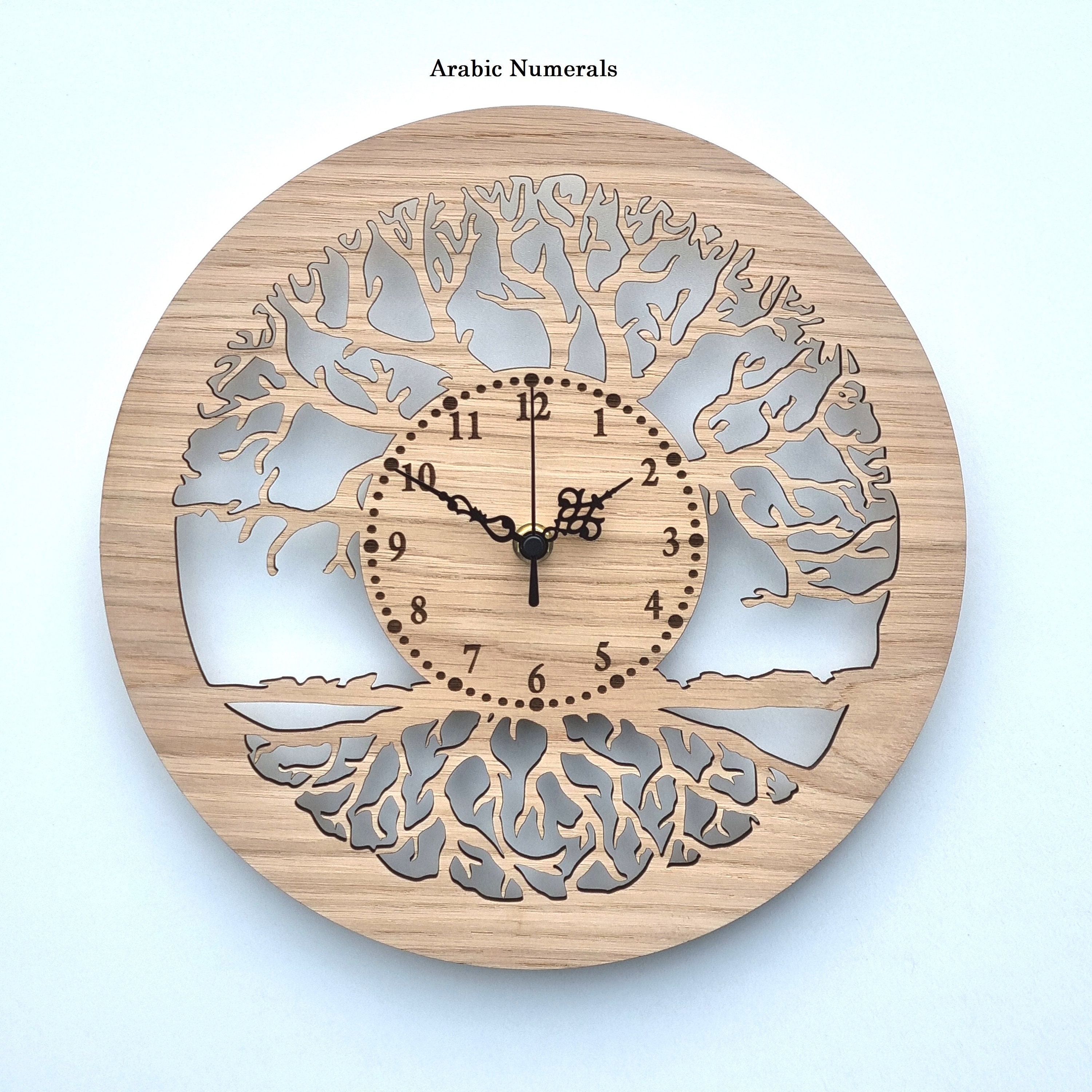 Horloge Murale à Coucou Forme Arbre Maison - Grand Chiffres Arabes, Design Vintage Exquis Pour Salon Et Chambre