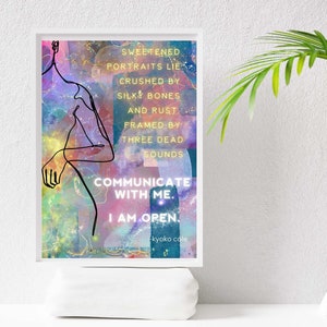 I Am Open Poem Art Print by Kyoko Cole (Digital Download)