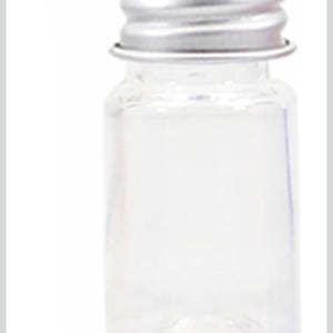 Mini Plastic Bottles with Silvery Aluminum Lids: Seed Storage Jars