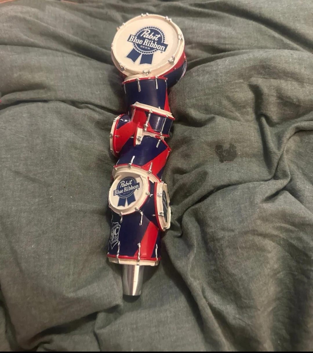 Vintage PBR Beer Tap Handle: Pabst Blue Ribbon Stacked Drums - Etsy