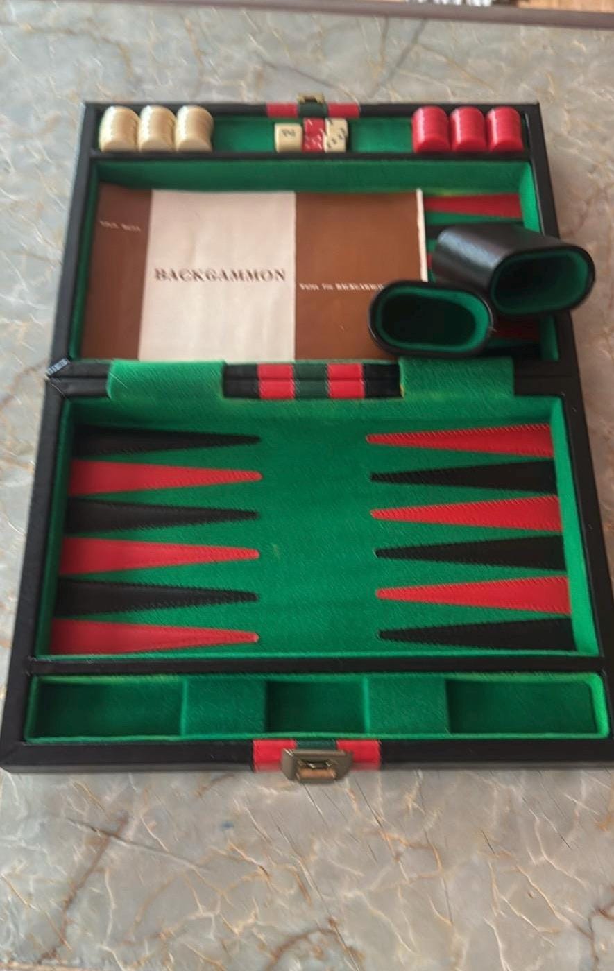 Vintage Travel Backgammon Game - Etsy