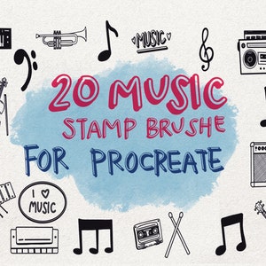 Musik Thema Procreate Stempel Pinsel Procreate Brush Pack