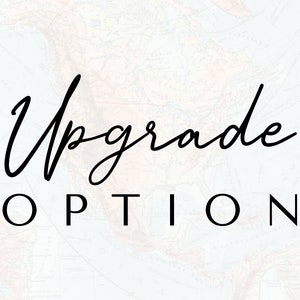 May include: Upgrade Option text in black on a white background with a map-like pattern.