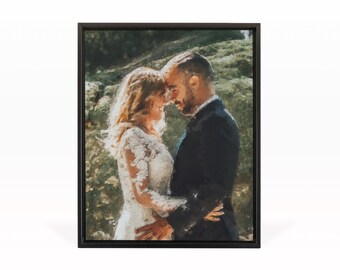 Custom Couple Oil Painting From Photo, Oil Painting Portrait On Canvas, Custom Oil Painting Framed Print, Personalized Oil Painting Gift