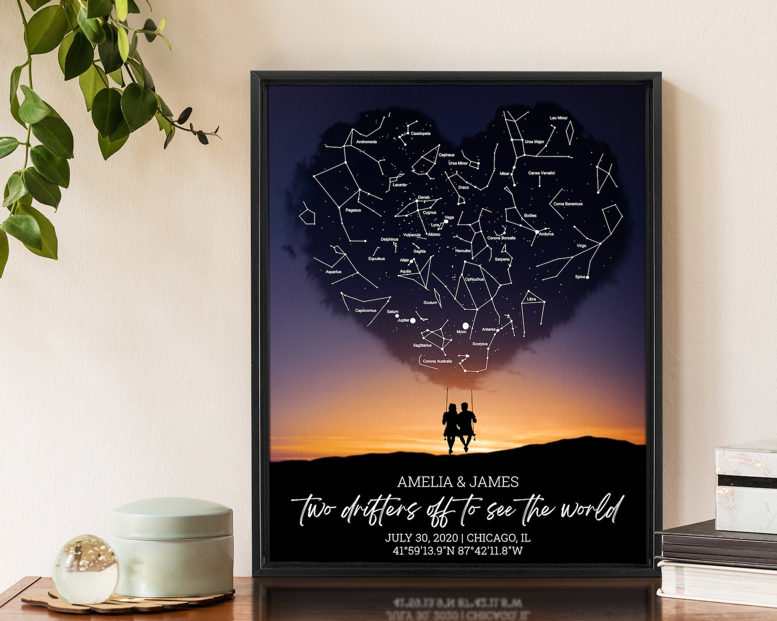 Personalized Night Sky Star Map Gift Custom Star Map Etsy