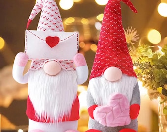 Valentine's Day Gnomes Hearts Gnomes Plush | Set of 2
