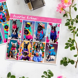 Feuille d'autocollants Frenchie Fashion - 2 modèles disponibles