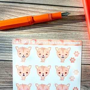 Cat Emojis! Cute Cat Sticker Sheet