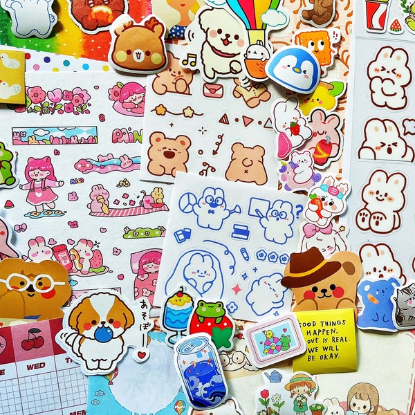 Kawaii Stationery Grab Bag - Cute Stickers, Memo Pads, Paper - Surprise Yourself with a Treat! (I love a good Mystery!)
