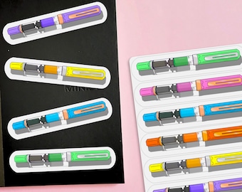 万年筆ステッカーシート - 2サイズ展開