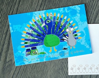Fountain Pen Postcards - 5 pack - Be a pen peacock in a world full of ballpoints.