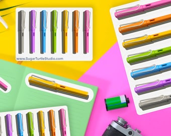 万年筆ステッカーシート - 2サイズ展開