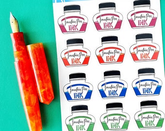 万年筆インクボトルプランナーステッカー