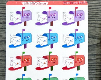 かわいいペンパル プランナー ステッカー - ハッピー メール、カタツムリ メール、手紙、郵便!