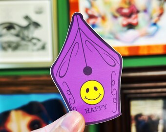 Happy Purple Fountain Pen Nib Sticker - 3'' Fountain Pen Vinyl Sticker