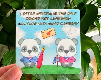 Letter Writing Quote - Fountain Pen Vinyl Sticker - Lord Byron Quote - Cute Pen Pal Gift