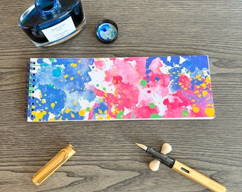 Ink Splatter Notebook - Half B5 - Fountain Pen Friendly Japanese Paper!