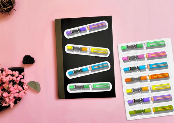 Fountain Pen Sticker Sheet - 2 Sizes Available