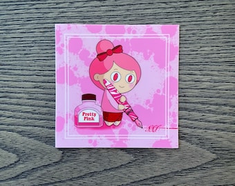Pretty Pink - Fountain Pen Vinyl Sticker